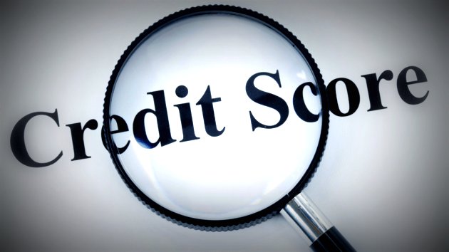 Credit Score and Magnifying Glass